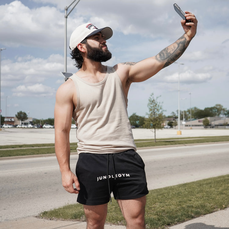 5' Double Mesh Shorts - Black - Junglegym Athletics