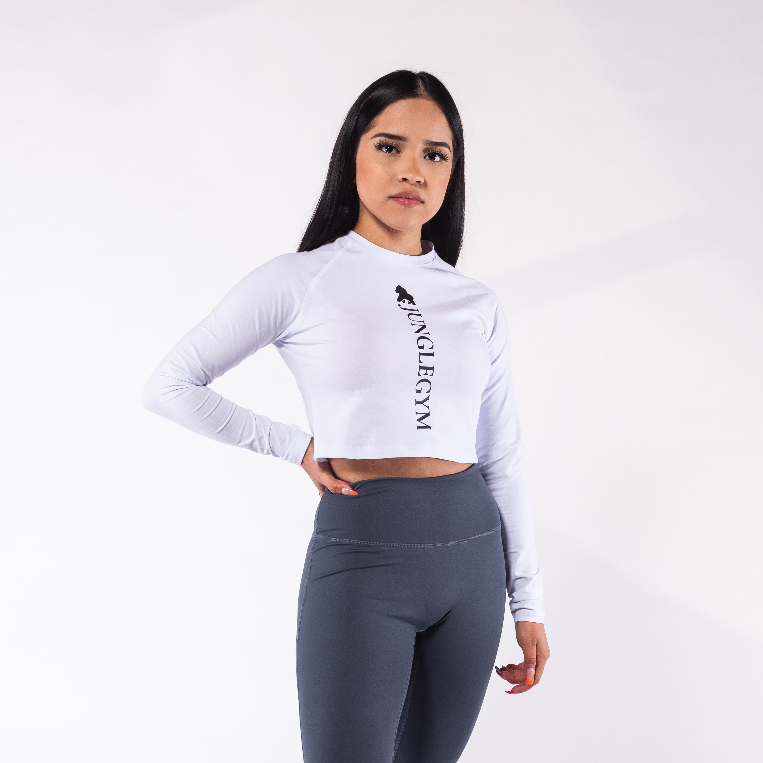 Long Sleeve Crop Top Training T-shirts - Junglegym Athletics