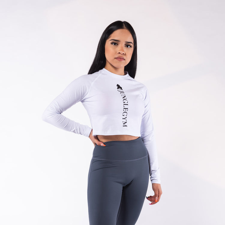 Long Sleeve Crop Top Training T-shirts - Junglegym Athletics