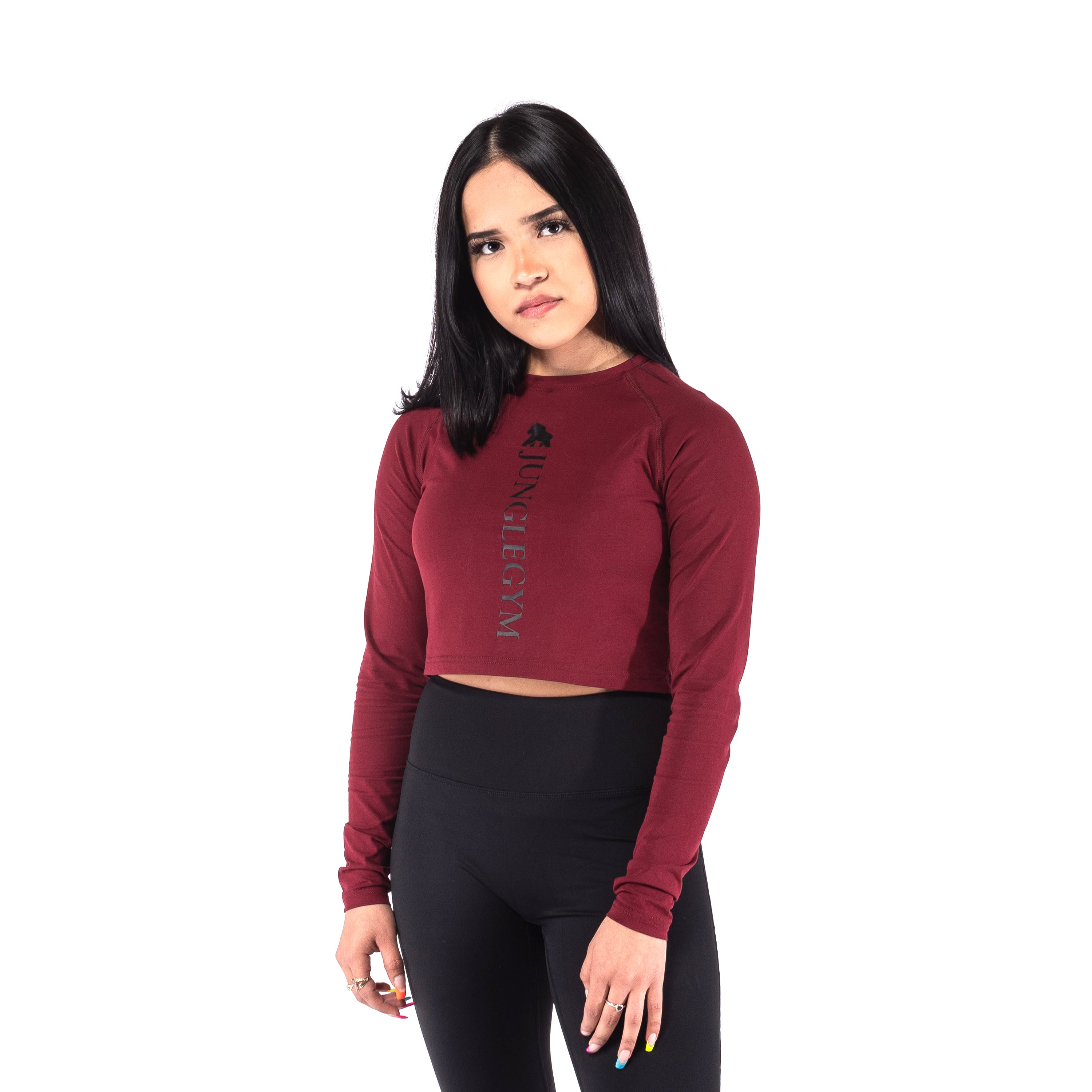 Long Sleeve Crop Top Training T-shirts - Junglegym Athletics