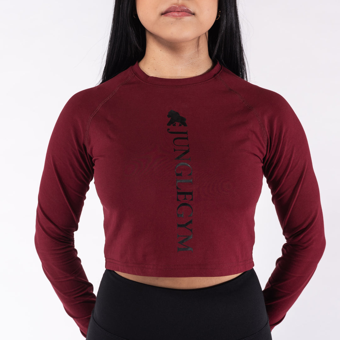 Long Sleeve Crop Top Training T-shirts - Junglegym Athletics