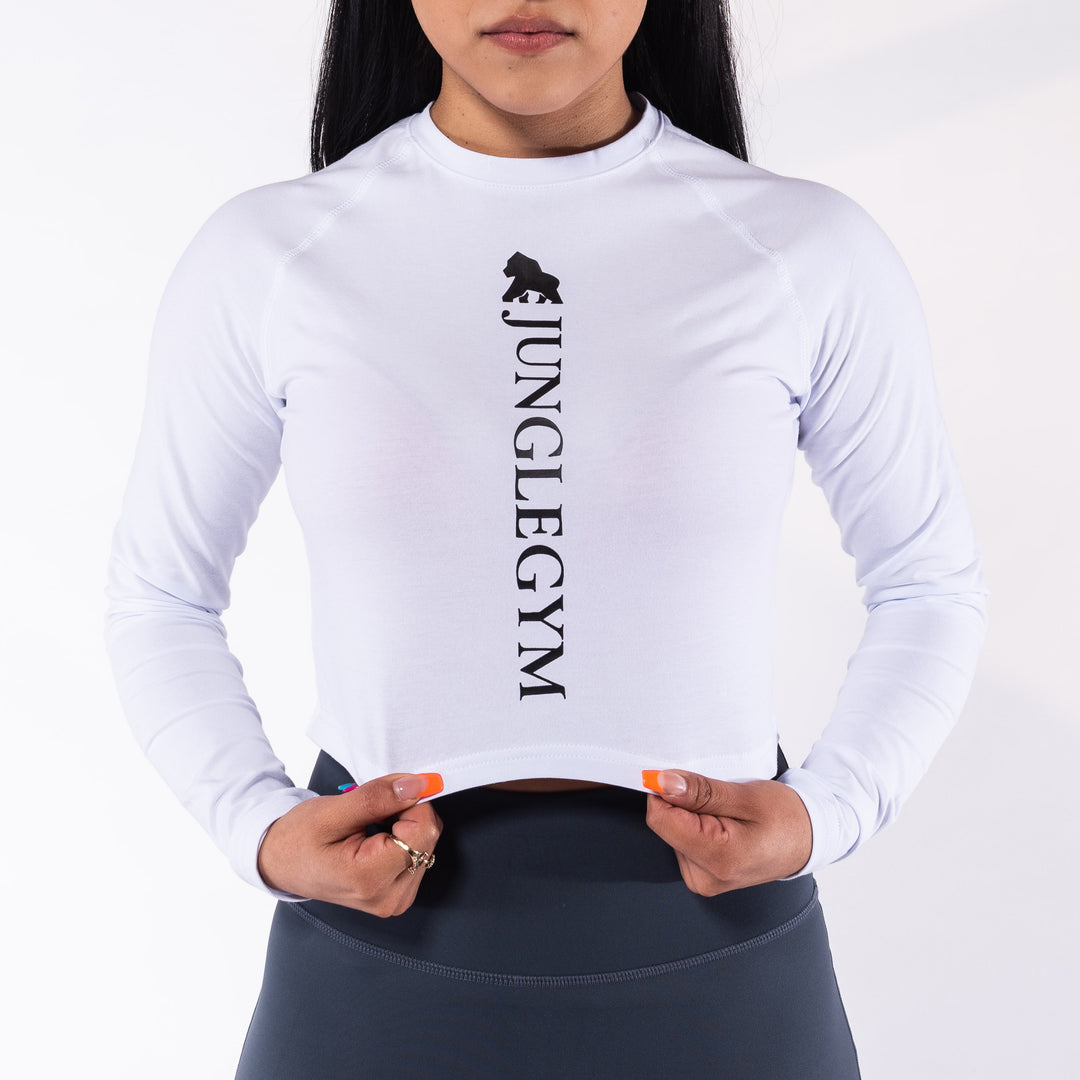 Long Sleeve Crop Top Training T-shirts - Junglegym Athletics