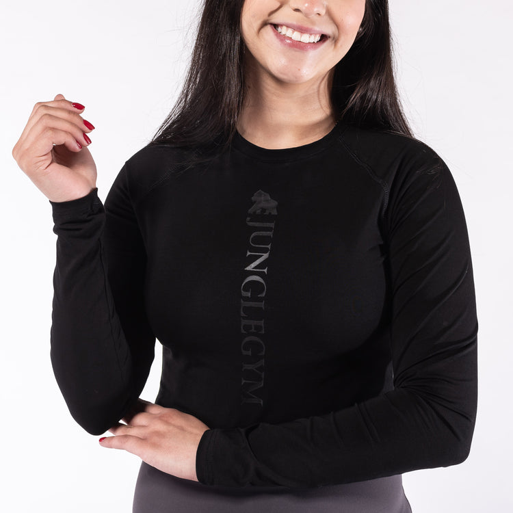Long Sleeve Crop Top Training T-shirts - Junglegym Athletics