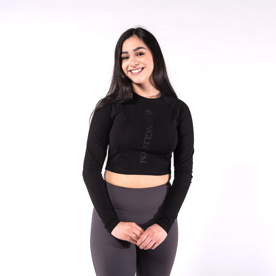 Long Sleeve Crop Top Training T-shirts - Junglegym Athletics