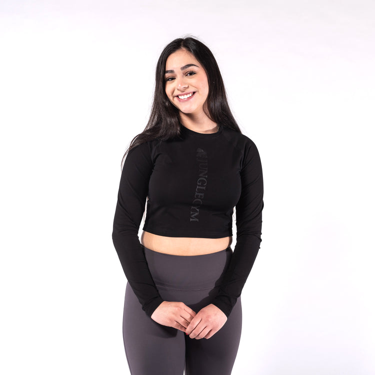 Long Sleeve Crop Top Training T-shirts - Junglegym Athletics