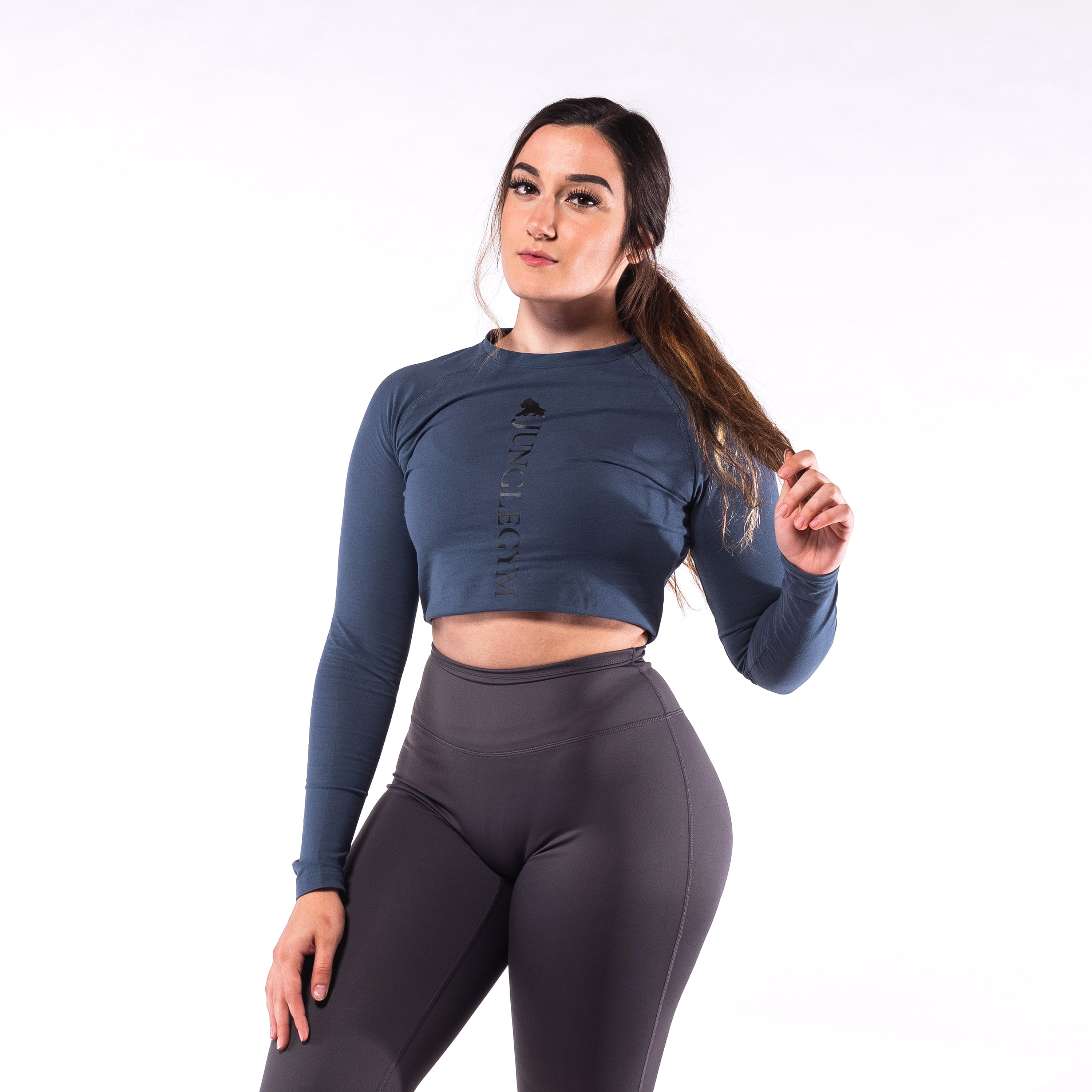 Long Sleeve Crop Top Training T-shirts - Junglegym Athletics