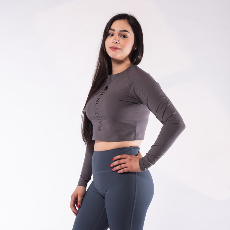 Long Sleeve Crop Top Training T-shirts - Junglegym Athletics